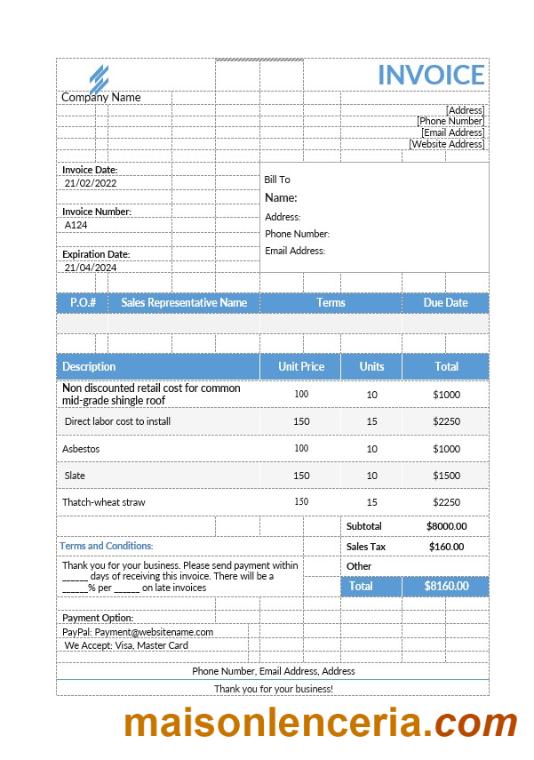 Szablon faktury kosztorysowej w formatach Word i PDF